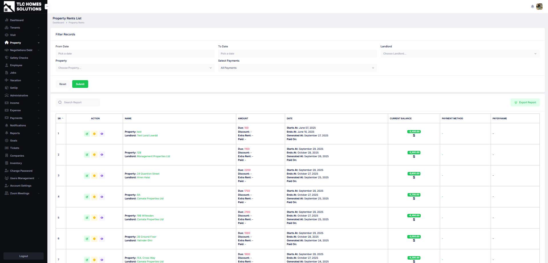 TLC Home Solution Rent List
